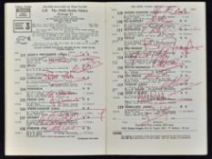 Horse Racing - Interesting Signed 1975 The Derby Race Card at Epsom date June 4th with 16 signatures
