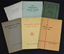 Browning, Robert H.K. - Golf Club Handbooks (4) to incl The Wrekin Golf Club Wellington