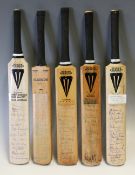 Cricket - Group of 5 England Tour Signed Miniature Cricket Bats including 1977-78 Pakistan & New