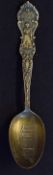 Tennis - Sterling Silver Tennis Tea Spoon beautifully embossed with a female tennis player to top of