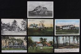Collection of 8x early USGA Open and Amateur Golf Championship Golf Club postcards to incl Country