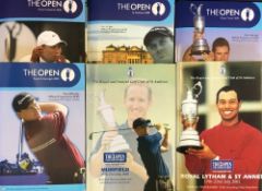 Collection of 14x Open Golf Championship programmes from 2001 - 2014 - a complete run incl 150th
