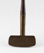 Rare First Ever Croquet Style Golf Club to receive a Patent - 1896 Rare Munro Brass Pat Pendulum Pu