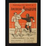 Boxing - 1910 Jack Johnson v Jim Jeffries French Boxing Advertisement promoting screenings of the