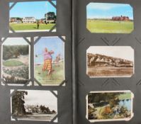 Early 1900's Golf Postcard Album (70) - containing a large collection of various postcards from