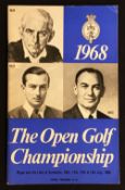 1968 Official Open Golf Championship programme - played at Carnoustie and won by Gary Player for the