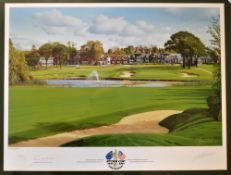 Graeme Baxter signed Ryder Cup golf print - Sam Torrance 2001 The Belfry Ryder Cup signed ltd ed