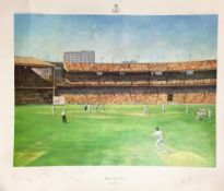 Cricket - Signed Limited Edition Print Melbourne Cricket Group by Alan Fearnley signed by the artist