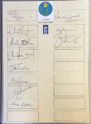 Cricket - England and County Cricket player signatures sheets having players signatures including