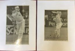 Cricket - England and County Signed Newspaper Cuttings including Stuart Law, Andrew Symonds, Boon,