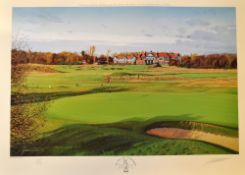 Graeme Baxter signed golf print - 2001 Royal Lytham & St Annes Open Golf Championship signed ltd