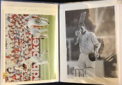 Cricket - County and Test Player Signed Photocards, Newspaper & Magazine Cuttings to include Don