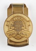 2004 US PGA Golf Championship brass and enamel money clip played at Whistling Straits and won by