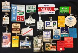 Collection of US & European PGA Golf tournament press and media passes and entrance badges from