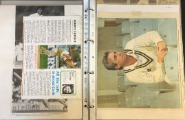 Cricket - Warwickshire County Cricket Club signed ephemera including newspaper cuttings, magazine