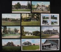 Collection of 10x early USA Golf club colour postcards from early c.20th onwards to incl Topeka