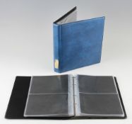 2x Postcard Albums both with 32 sleeves with black slips - both to hold 128 postcards