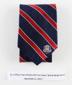 2012 US Ryder Cup Team official players silk tie - played at Medinah Country Club US