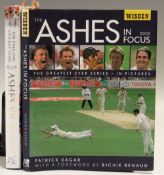 Cricket - Two Signed 2005 The Ashes Books The Ashes in Focus 2005 by Patrick Eagar with 29