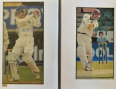 Cricket - Selection of County Cricket Autographs mostly to homemade autograph sheets including