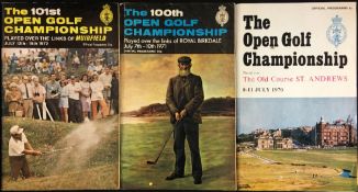 3x Official Open Golf Championship programmes from 1970-1972 - to incl 1970 St Andrews (Jack