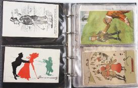Album of Early Golfing Postcards (62) - a large cross section of early humorous, romance,