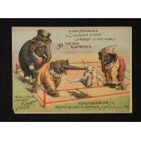 Boxing - c.1900 Boxing Advertisement for Adam Forepaugh's Elephant Show a travelling circus that
