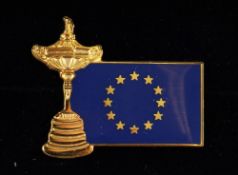 2006 European Ryder Cup Enamel profile pin badge - played at the K Club Ireland in original box