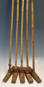 Equestrian - Selection of Polo Mallets with each head stamped 'F Ahmed India Meerut' (Polo