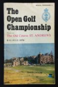 Jack Nicklaus - 1970 Official St Andrews Open Golf Championship programme signed by the winner -