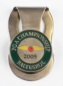 2005 US PGA Golf Championship enamel money clip - played at Baltusrol and won by Phil Mickelson -