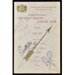 Autographs - 1933 Davis Cup Signed Dinner Menu - dated 20-5-1933, signed by winning team Fred Perry,