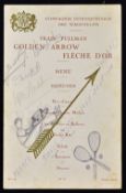 Autographs - 1933 Davis Cup Signed Dinner Menu - dated 20-5-1933, signed by winning team Fred Perry,