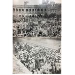 India - Sikhs Temple Opening Photographs -Two Large early photograph showing the Laying of the