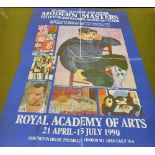 Posters advertising Art Gallery Exhibitions advertising hoarding size, 203 x 300cm., in four