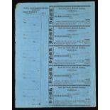 Railway - Complete Sheet of 5x 1830s Railway Tickets. York And North Midland Railway 1839 - 2nd