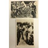 India - Lord Kitchener meeting Sikh soldiers Two vintage WWI postcards showing Lord Kitchner