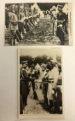 India - Lord Kitchener meeting Sikh soldiers Two vintage WWI postcards showing Lord Kitchner