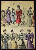 The Young Ladies Fashion Journal - The New Paris Fashion Plates 1893 - Poster size supplement - from