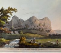 India - A View in the Barrah Mauhl 1804 Print - aquatint by Lieut. James Hunter, published June