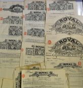 Royal Insurance Company Limited (1845) Policy Documents to include fire, contents, home, 20th