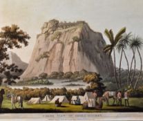 India - North View of Shole Ghurry 1805 Print - aquatint by Lieut. James Hunter, published Jan 1st