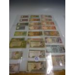 Selection of Indian Banknotes with Reserve Bank of India examples, various denominations included (