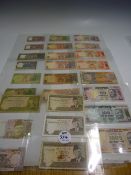 Selection of Indian Banknotes with Reserve Bank of India examples, various denominations included (