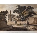 India - The Burial Place of a Peer Zada, Anopther 1803 Print - by Colonel Ward. [F.S] Pinxt hand