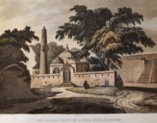 India - The Burial Place of a Peer Zada, Anopther 1803 Print - by Colonel Ward. [F.S] Pinxt hand