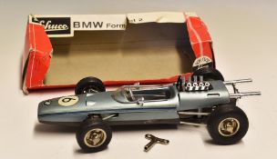 Schuco BMW Formel 2 Clockwork Model Toy with key and box (poor), decals worn, otherwise appears in