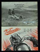 Velocette M.A.C. 1950 Motor Cycles Sales Brochure - A fold out Sales Catalogue, illustrating and