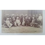 Maharajah Mahendra Singh of Patiala in Durbar Albumen Photograph - A scarce large albumen photograph