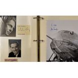 Autographs - An autograph album containing a wide variety to include Jody Scheckter, Jill Ireland,